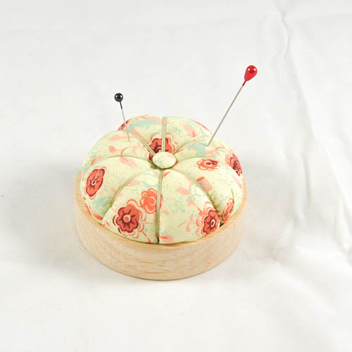 Pin Cushion with Wood Base